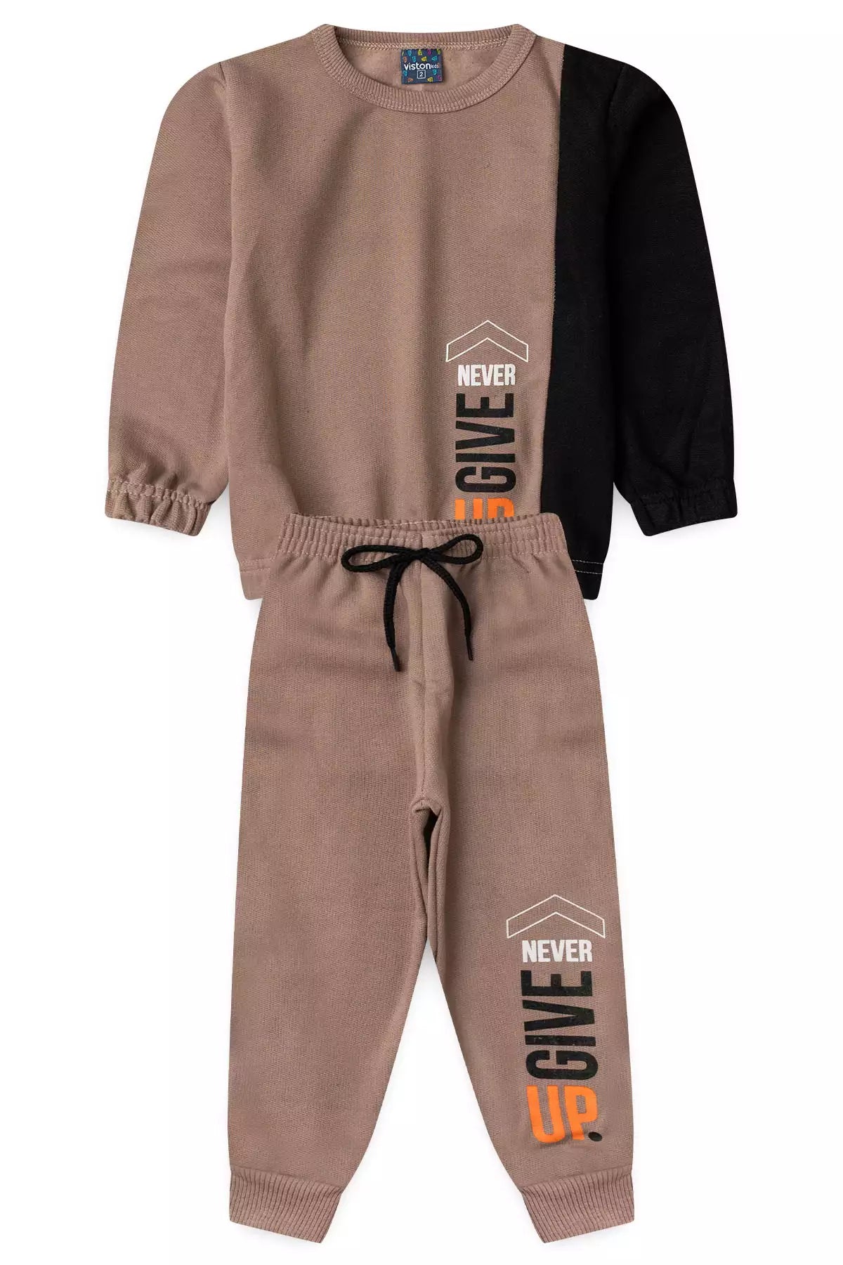 Conjunto de Frio Infantil Menino Never Give Up Marrom