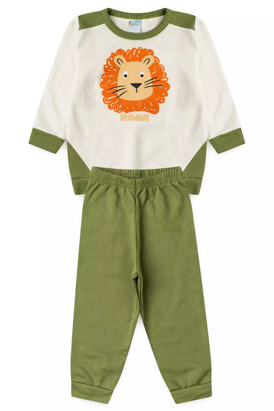 Conjunto de Frio Infantil Menino Roar Marfim