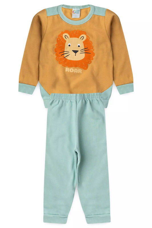 Conjunto de Frio Infantil Menino Roar Marrom
