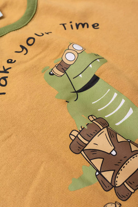 Conjunto de Frio Infantil Menino Take Your Time Marrom