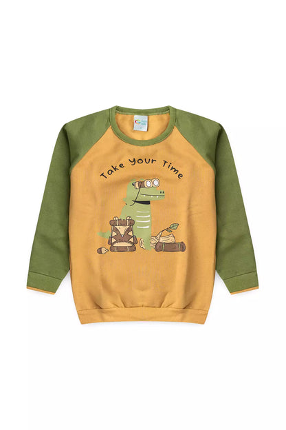 Conjunto de Frio Infantil Menino Take Your Time Marrom