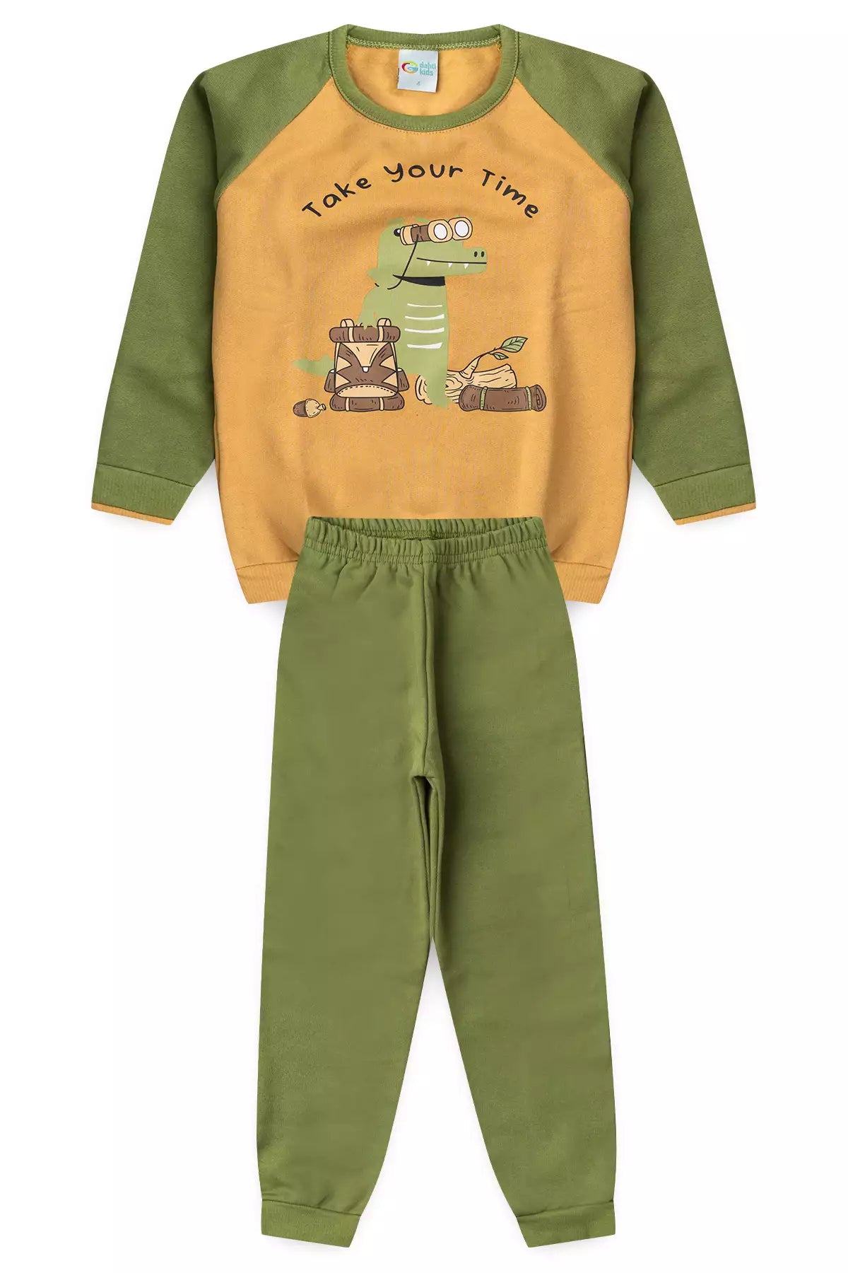 Conjunto de Frio Infantil Menino Take Your Time Marrom