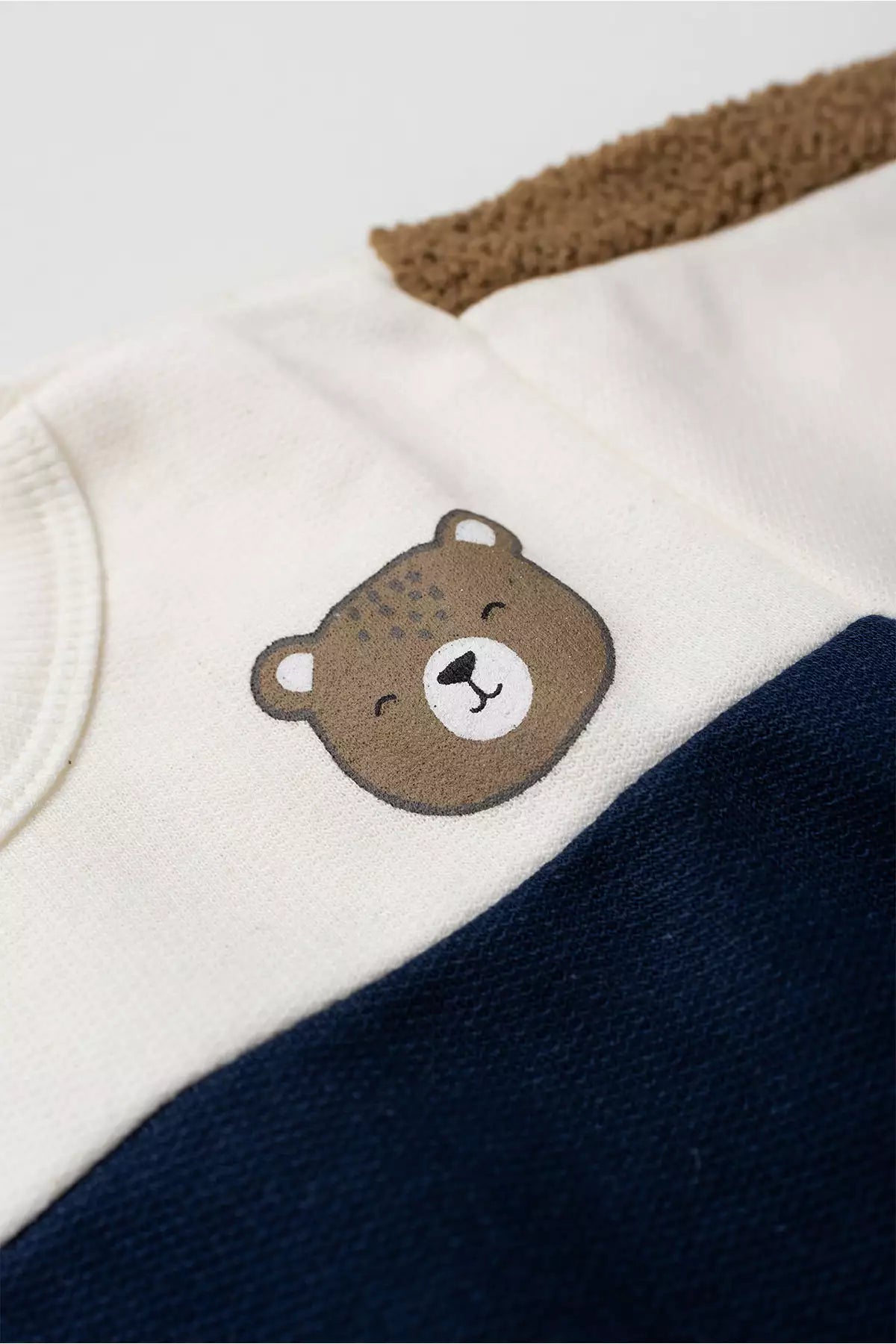 Conjunto de Frio Infantil Menino Ursinho Cozy Marfim