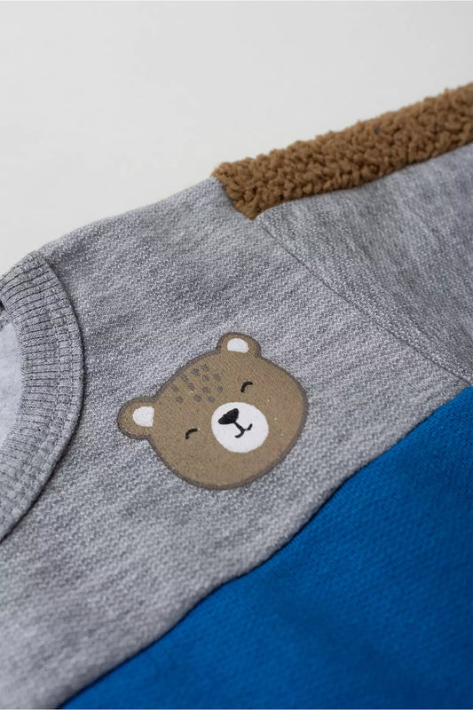 Conjunto de Frio Infantil Menino Ursinho Cozy Mescla