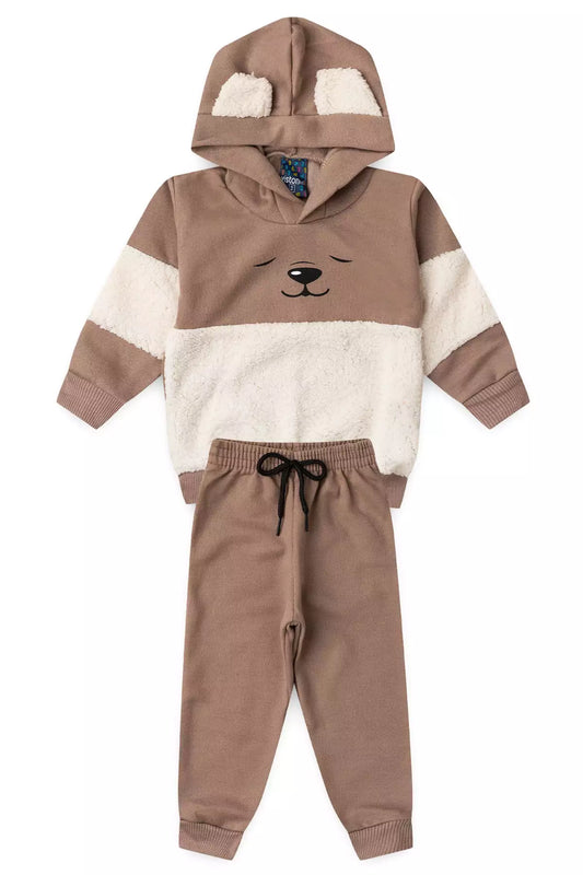 Conjunto de Frio Infantil Menino Ursinho Marrom