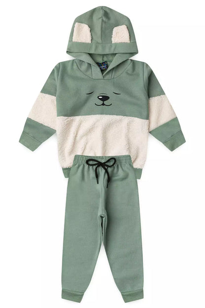 Conjunto de Frio Infantil Menino Ursinho Verde