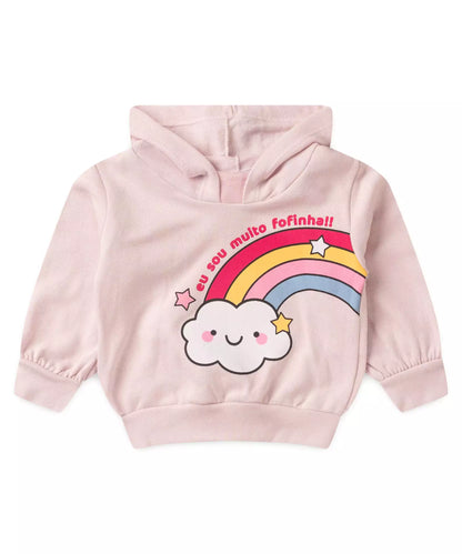 Conjunto de Frio para Bebê Menina Arco-íris Rosa