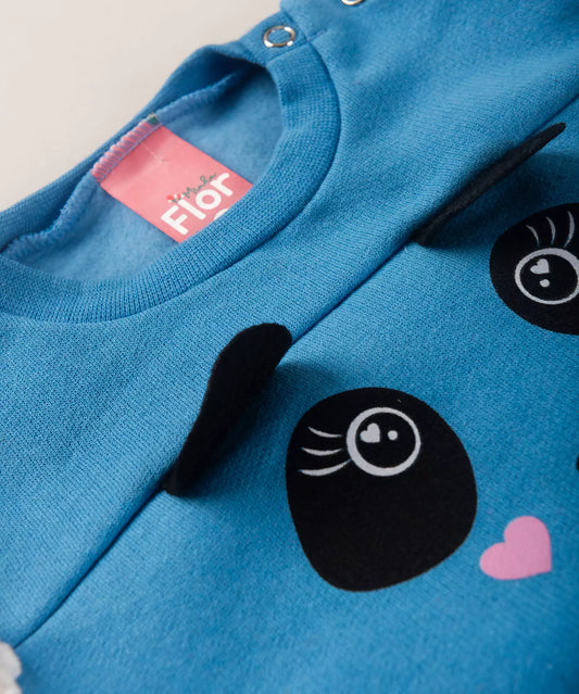 Conjunto de Frio para Bebê Menina Pandinha Azul