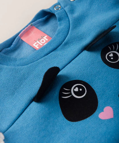 Conjunto de Frio para Bebê Menina Pandinha Azul