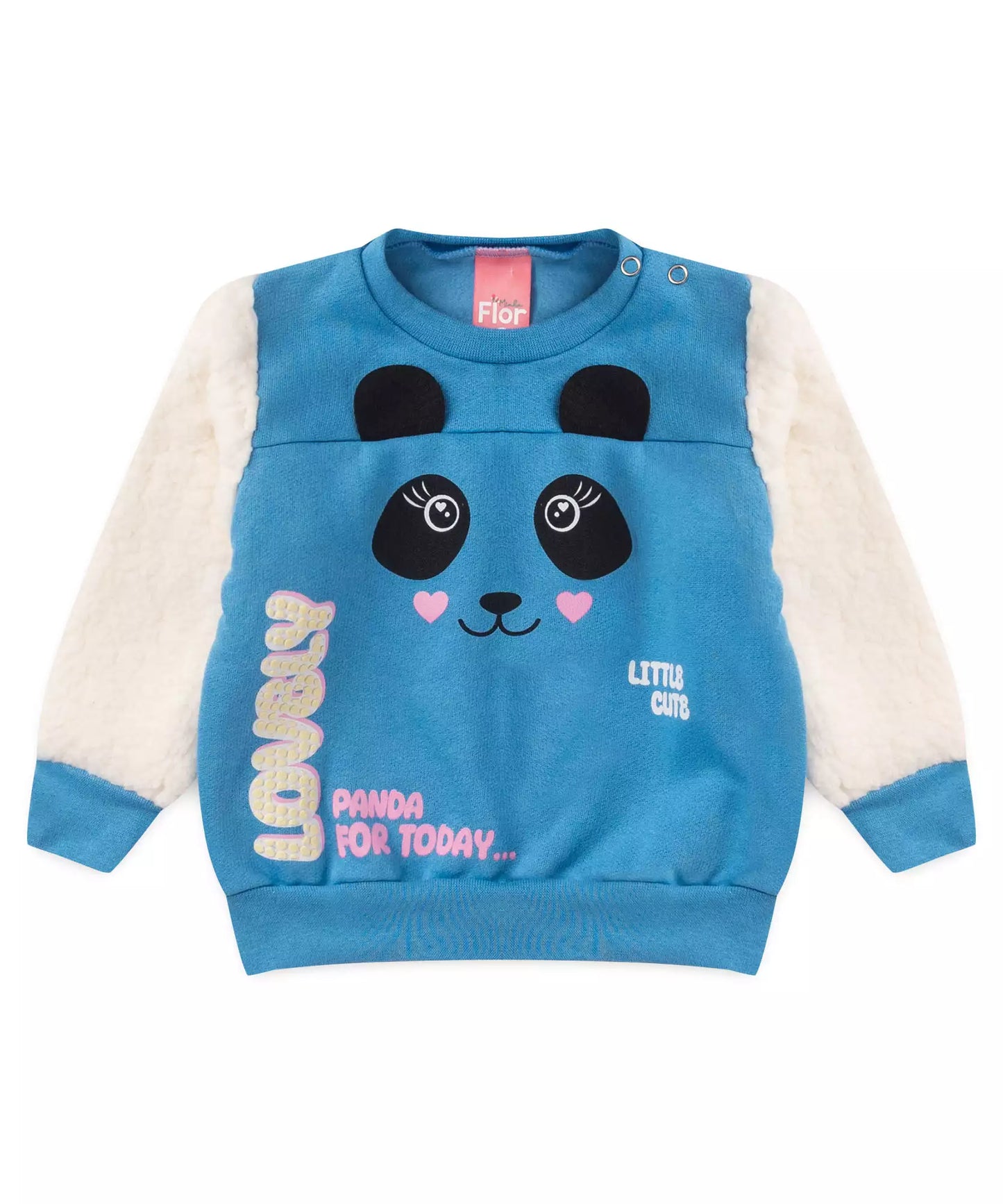 Conjunto de Frio para Bebê Menina Pandinha Azul