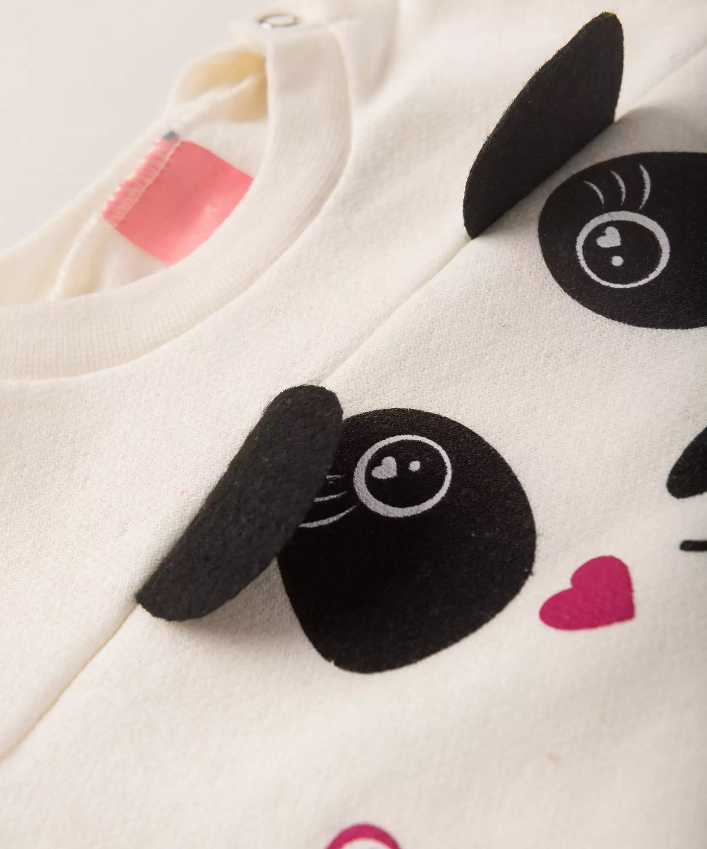Conjunto de Frio para Bebê Menina Pandinha Marfim
