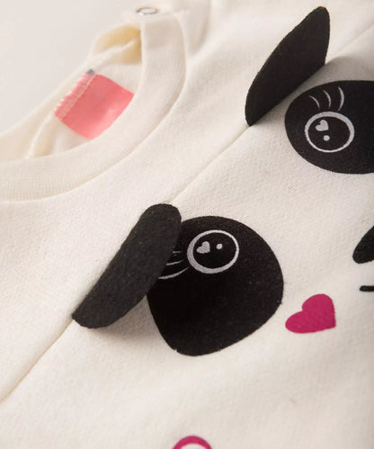 Conjunto de Frio para Bebê Menina Pandinha Marfim