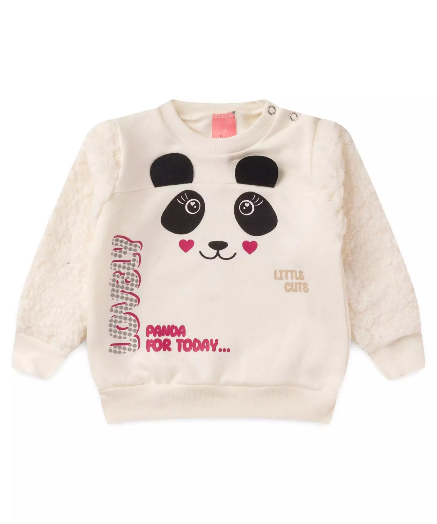 Conjunto de Frio para Bebê Menina Pandinha Marfim
