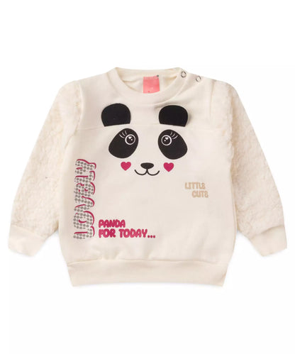 Conjunto de Frio para Bebê Menina Pandinha Marfim