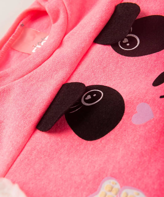Conjunto de Frio para Bebê Menina Pandinha Rosa
