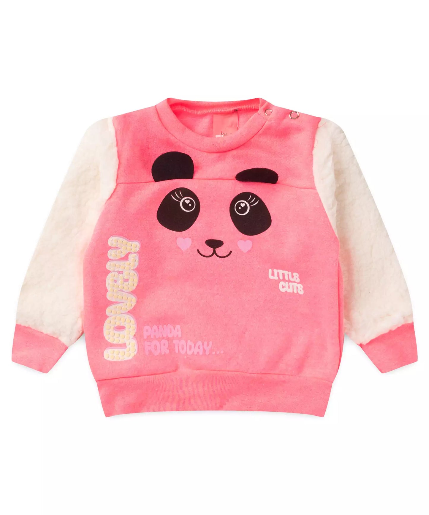 Conjunto de Frio para Bebê Menina Pandinha Rosa