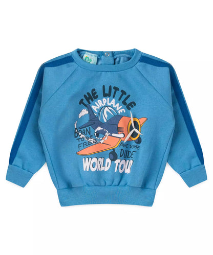 Conjunto de Frio para Bebê Menino Avião Azul