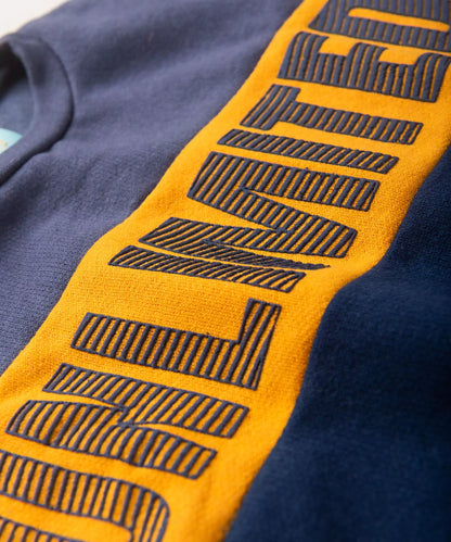 Conjunto de Frio para Bebê Menino Estampado Listrado Azul