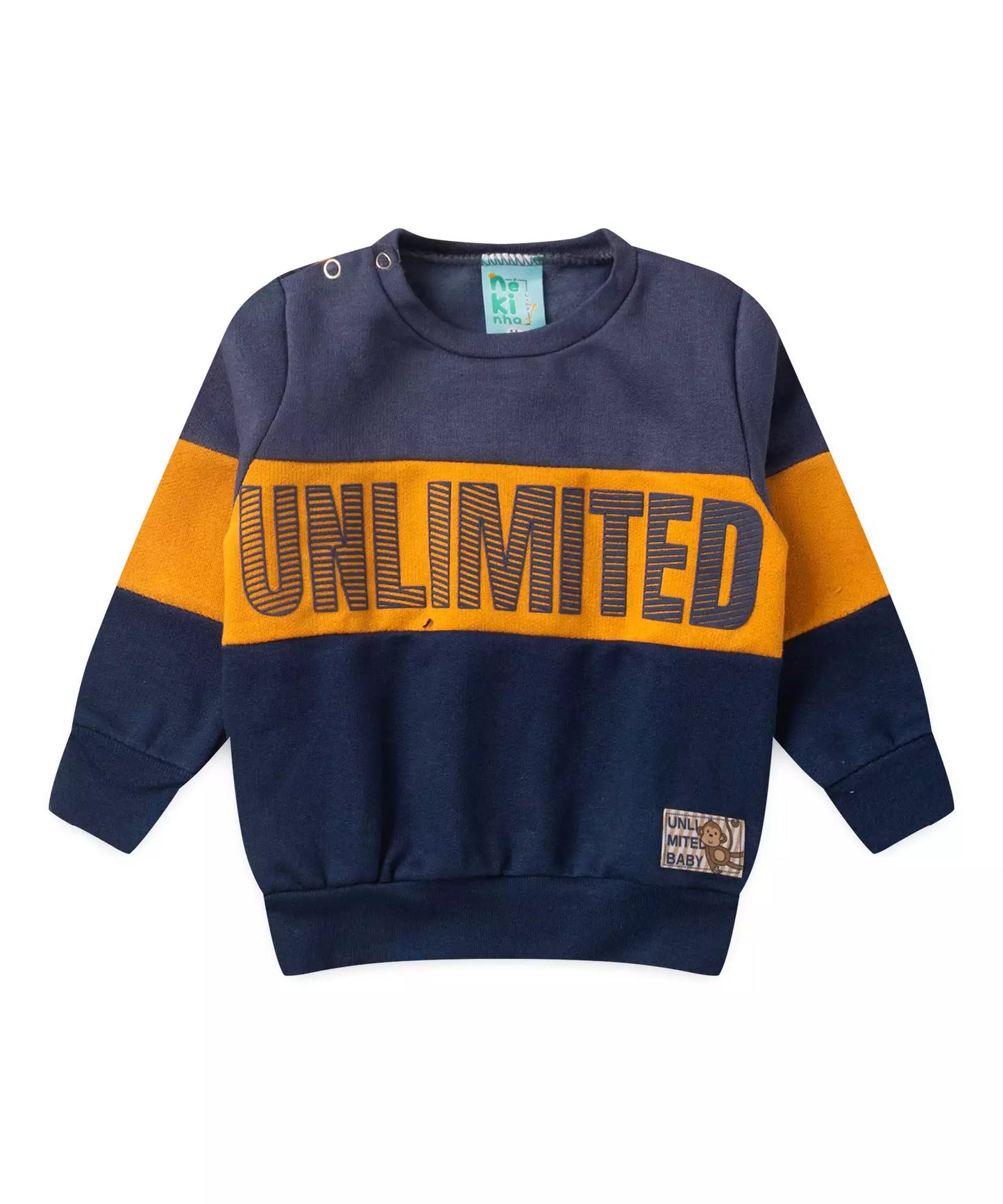 Conjunto de Frio para Bebê Menino Estampado Listrado Azul