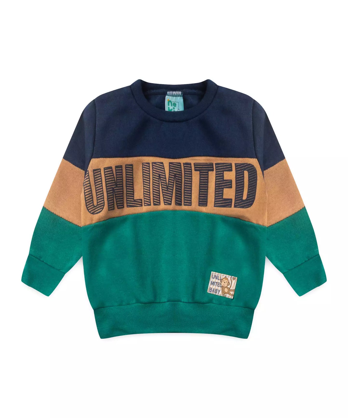 Conjunto de Frio para Bebê Menino Estampado Listrado Marinho