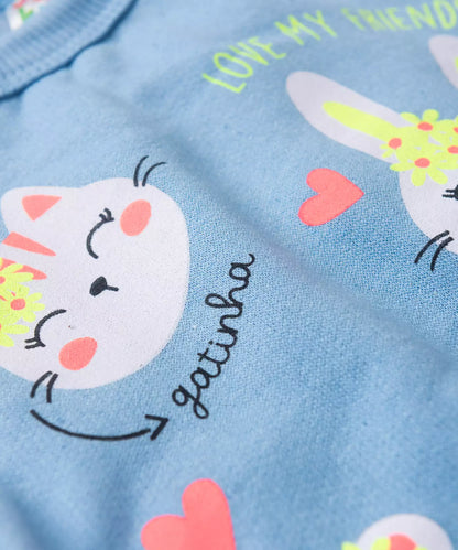 Conjunto de Frio para Bebê Menina Bichinhos no Azul