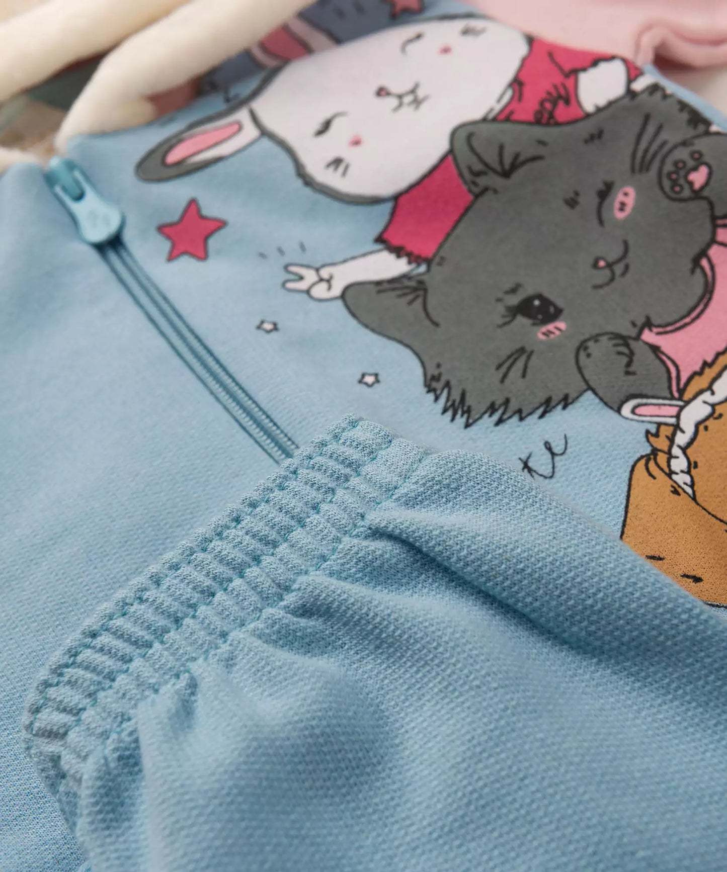 Conjunto de Frio para Bebê Menina Bichinhos Azul