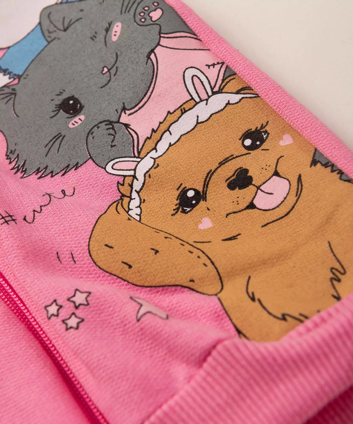 Conjunto de Frio para Bebê Menina Bichinhos Rosa