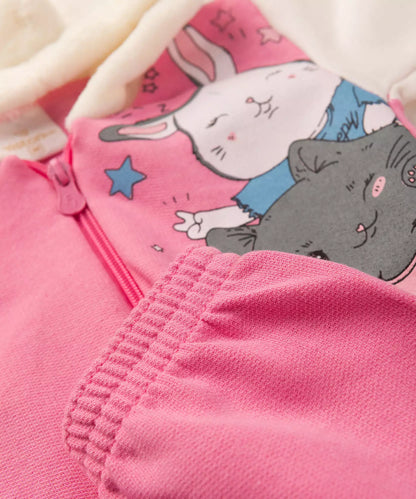 Conjunto de Frio para Bebê Menina Bichinhos Rosa