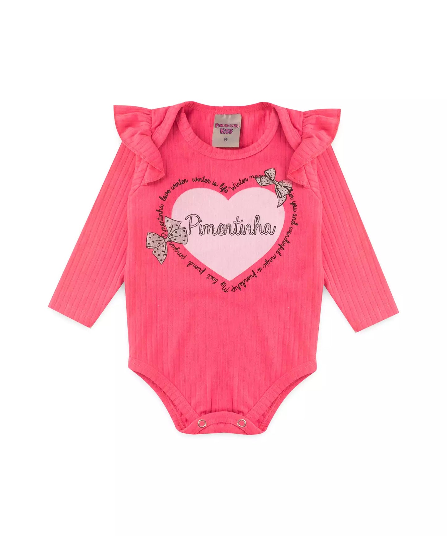 Conjunto de Frio para Bebê Menina Coração Pink
