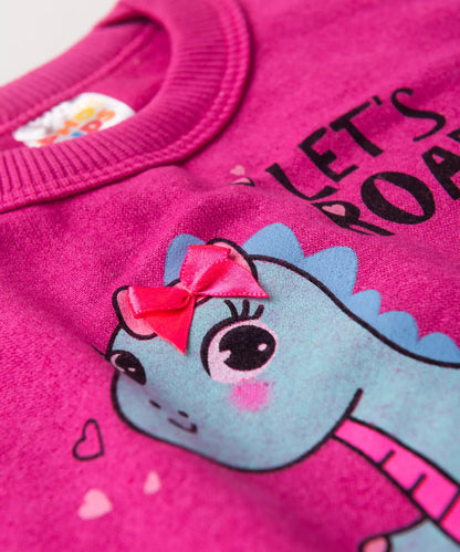 Conjunto de Frio para Bebê Menina Dino Pink