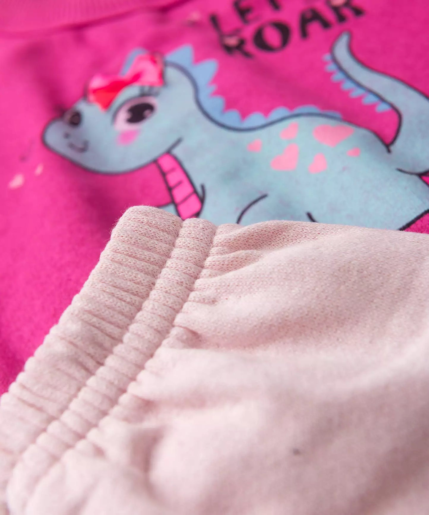 Conjunto de Frio para Bebê Menina Dino Pink