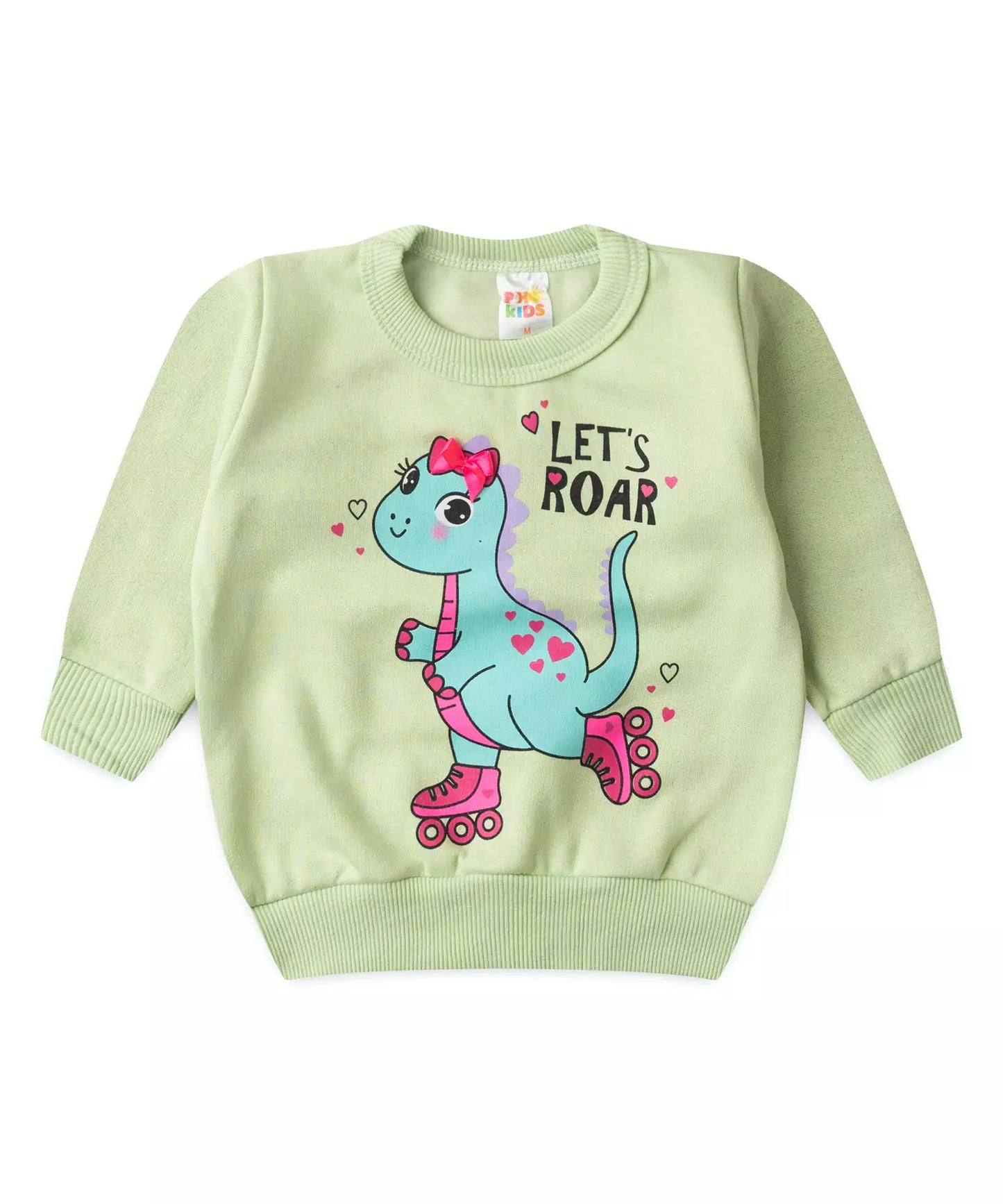 Conjunto de Frio para Bebê Menina Dino Verde