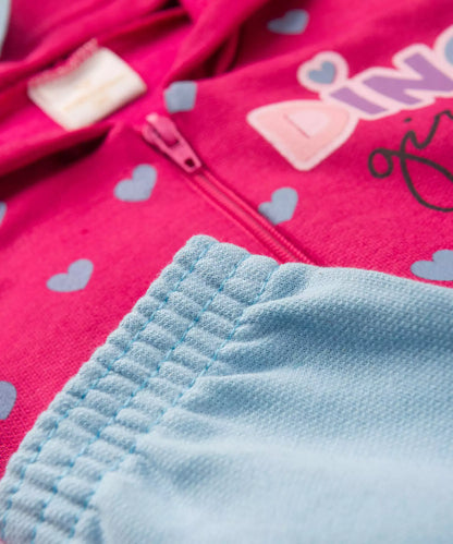 Conjunto de Frio para Bebê Menina Dinossauro Pink