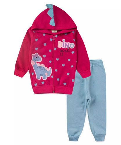 Conjunto de Frio para Bebê Menina Dinossauro Pink