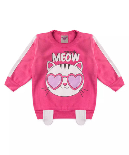Conjunto de Frio para Bebê Menina Gatinho Pink