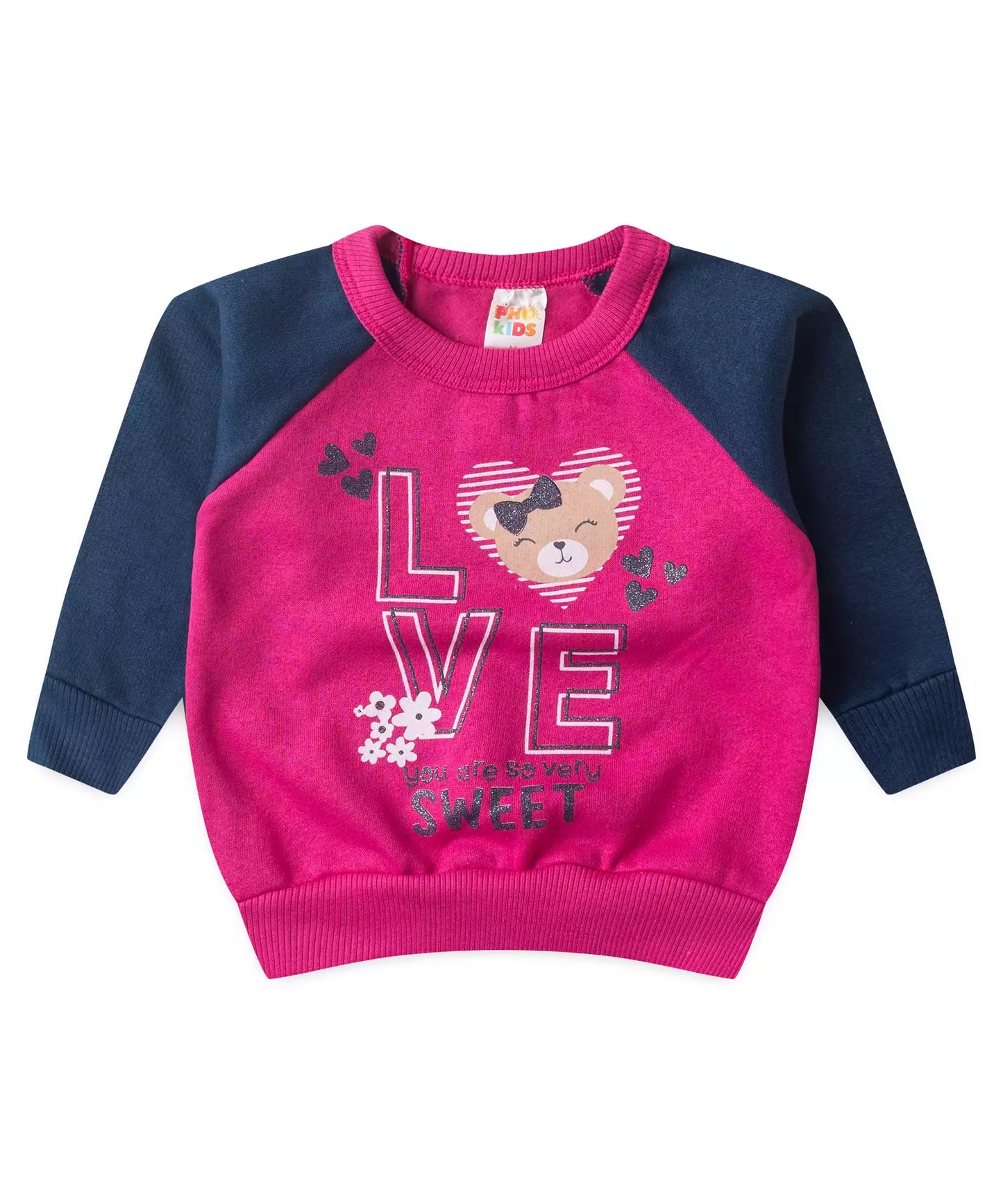 Conjunto de Frio para Bebê Menina Love Pink