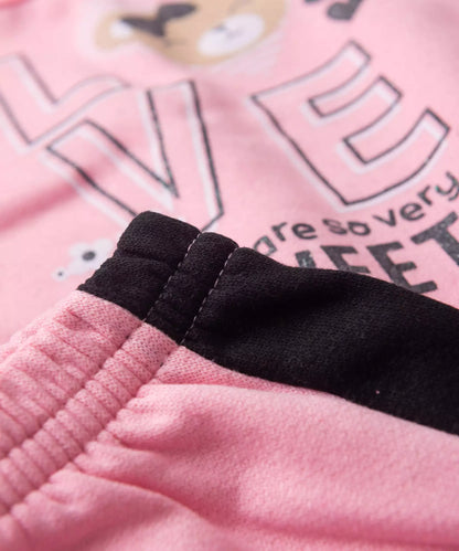 Conjunto de Frio para Bebê Menina Love Rosa