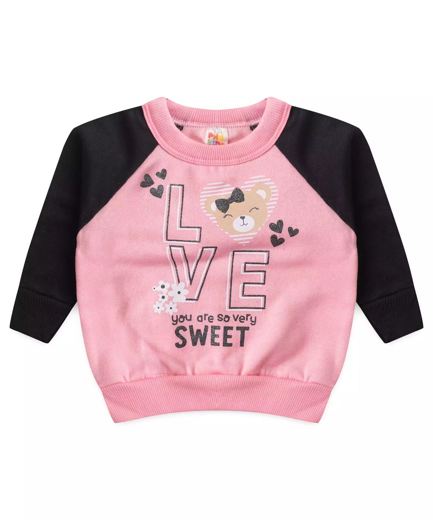 Conjunto de Frio para Bebê Menina Love Rosa