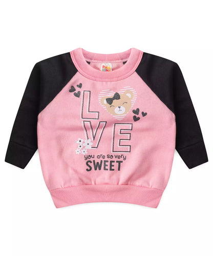 Conjunto de Frio para Bebê Menina Love Rosa