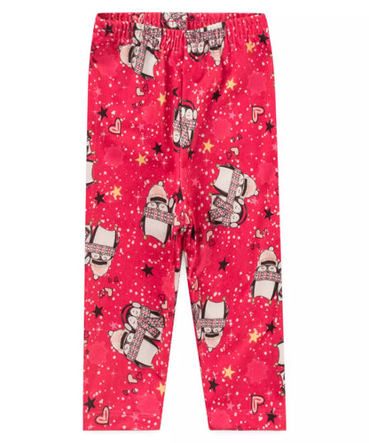 Conjunto de Frio para Bebê Menina Pinguim Marfim