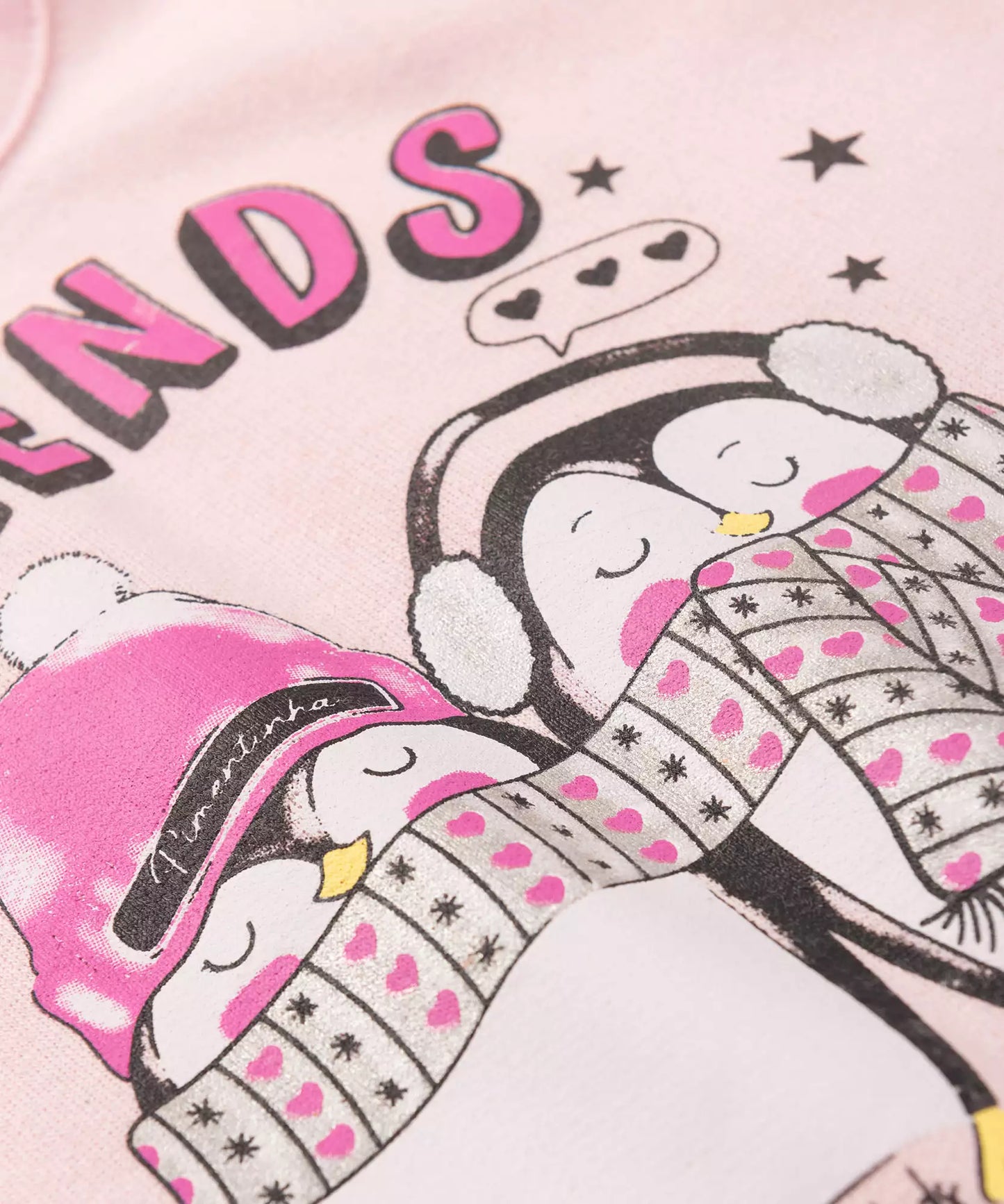 Conjunto de Frio para Bebê Menina Pinguim Rosa