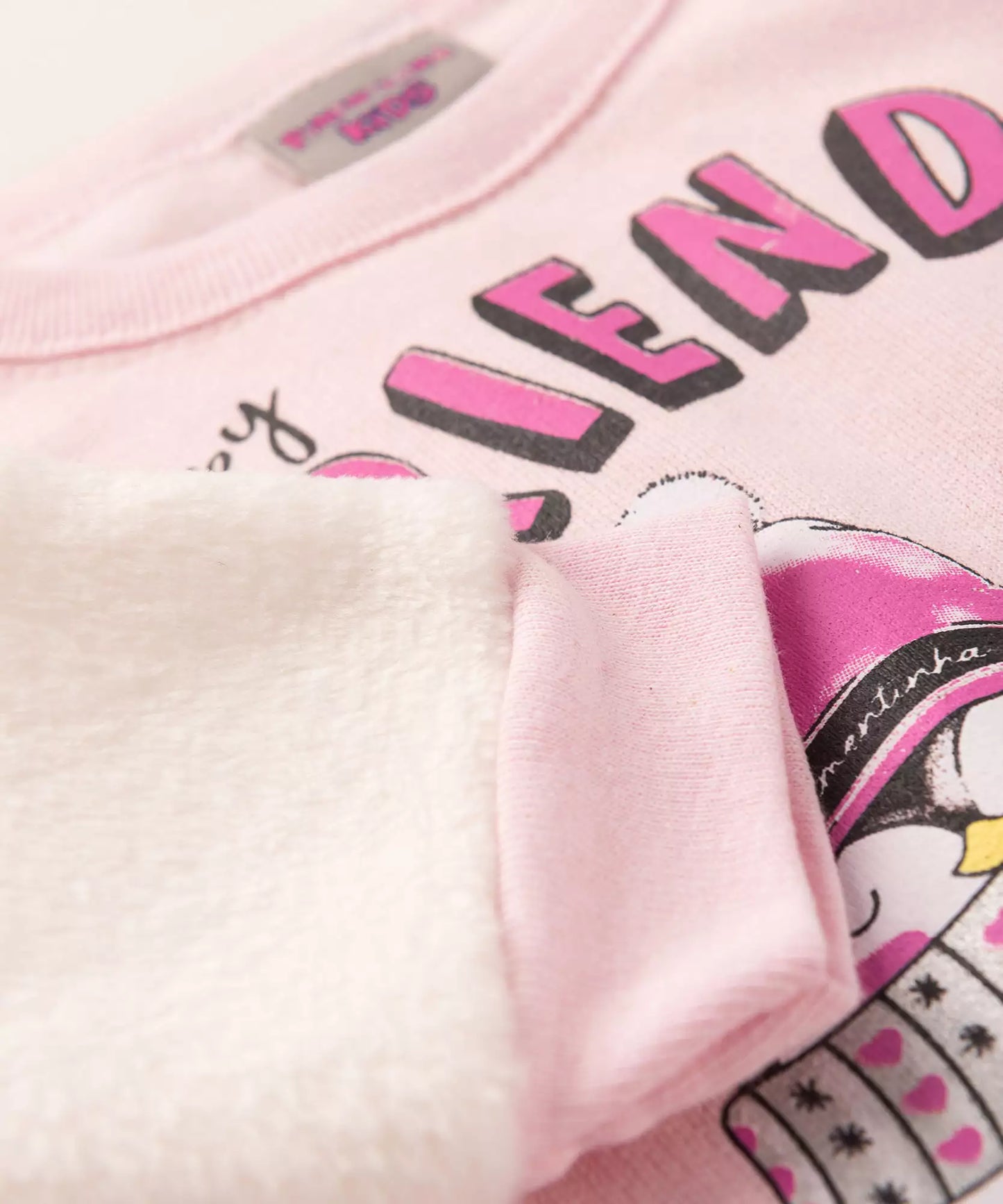Conjunto de Frio para Bebê Menina Pinguim Rosa
