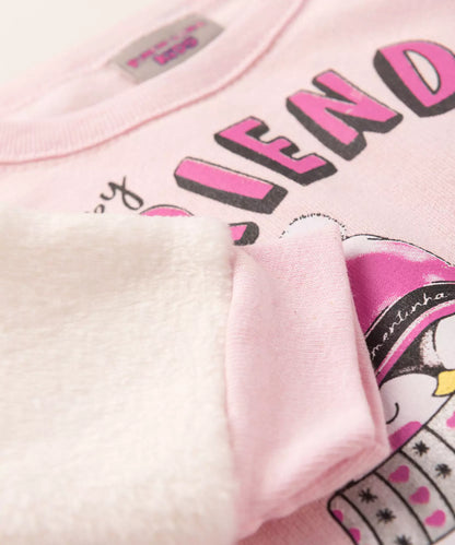 Conjunto de Frio para Bebê Menina Pinguim Rosa