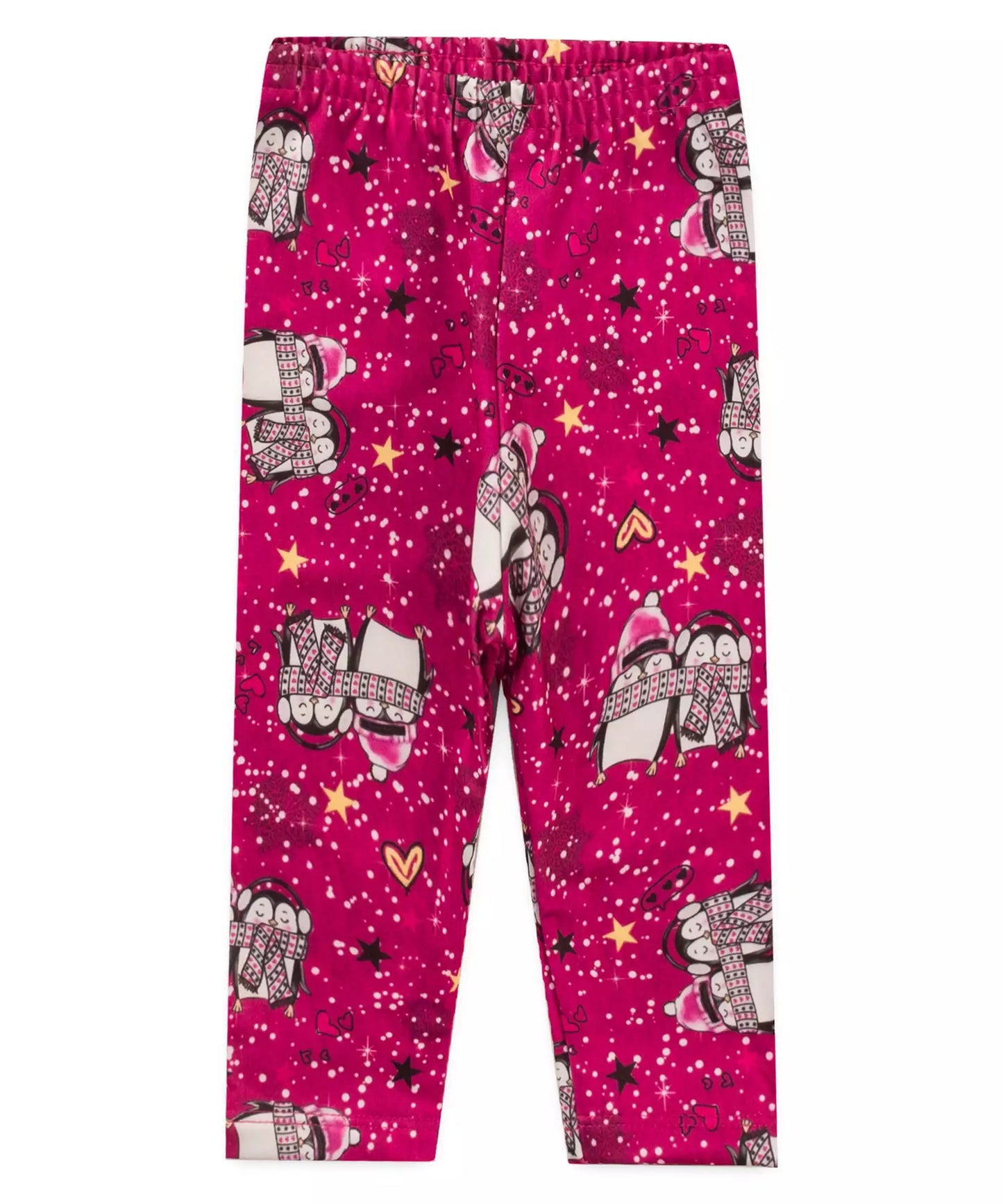 Conjunto de Frio para Bebê Menina Pinguim Rosa
