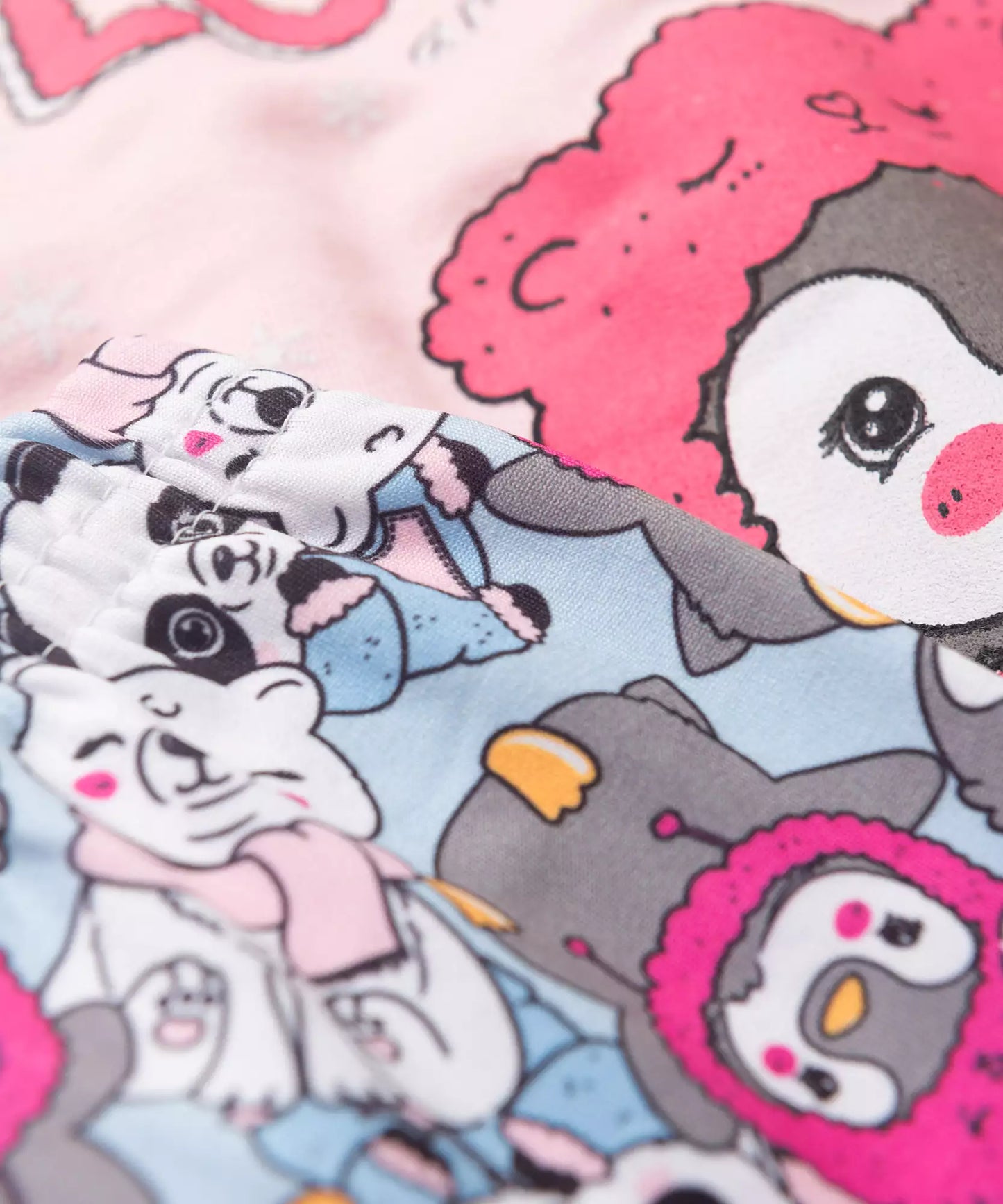 Conjunto de Frio para Bebê Menina no Pinguim Rosa