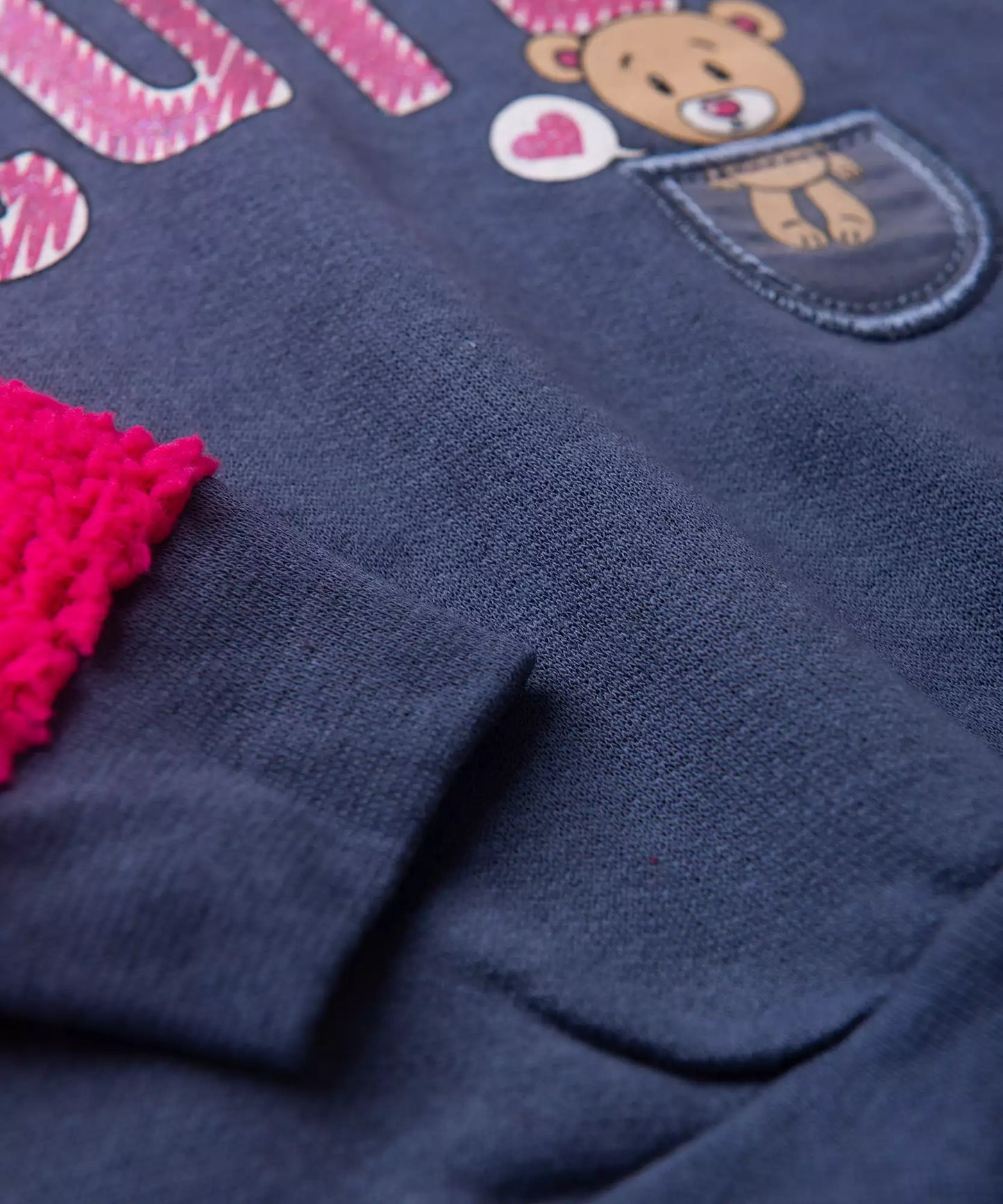 Conjunto de Frio para Bebê Menina Ursinho Marinho