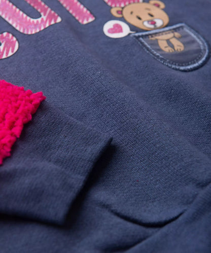 Conjunto de Frio para Bebê Menina Ursinho Marinho
