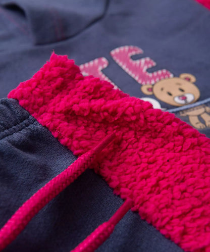 Conjunto de Frio para Bebê Menina Ursinho Marinho