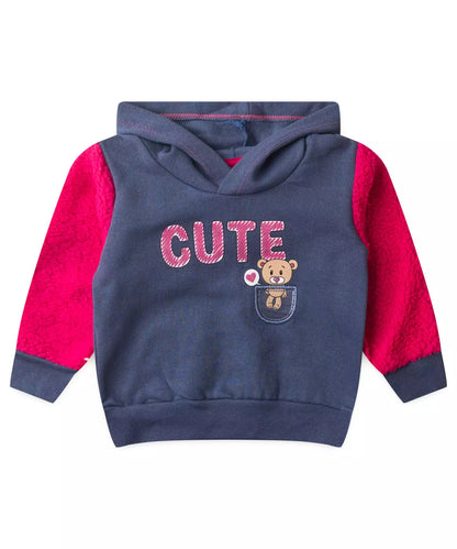 Conjunto de Frio para Bebê Menina Ursinho Marinho