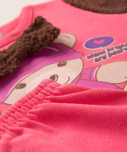 Conjunto de Frio para Bebê Menina Ursinho no Pink